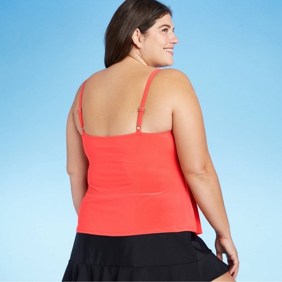 Target plus size tiered tankin swim suit top - Picture 4 of 8